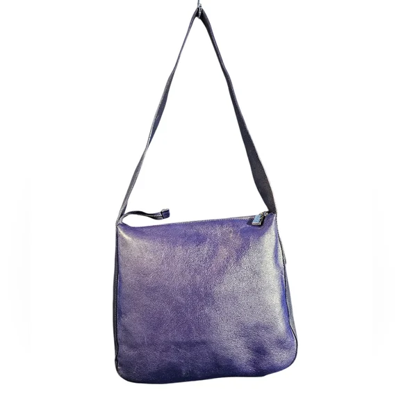 Y2K Furla Purple Leather Single Handle Shoulder Bag - Picture 2 of 13